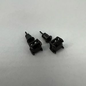 Black stud earrings